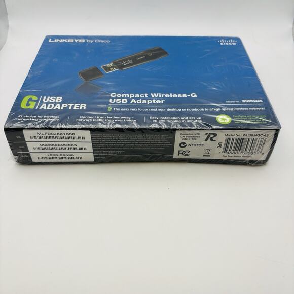 Linksys Compact Wireless - G USB Adapter Model WUSB54GC BRAND NEW Sealed. - Picture 2 of 16